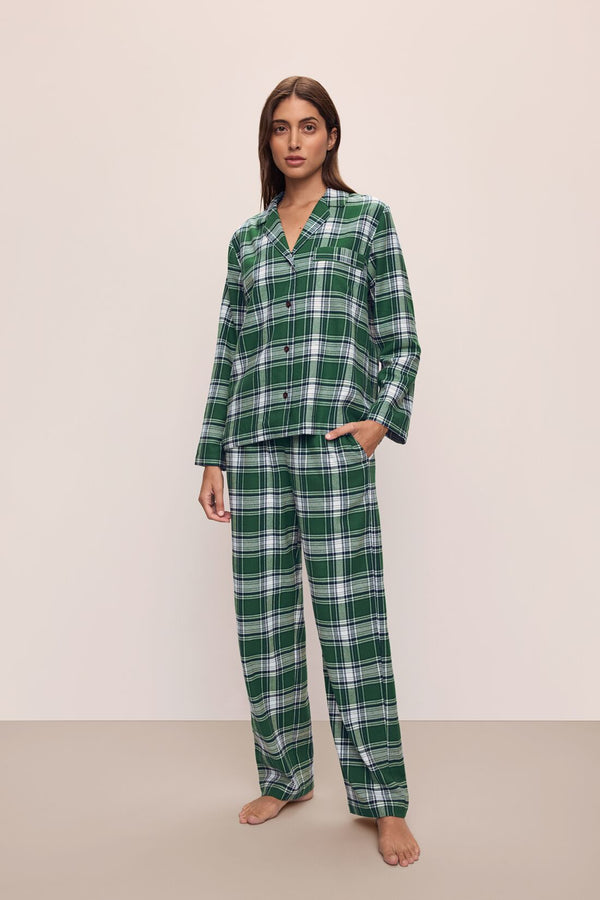 Eberjey Flannel Long PJ Set