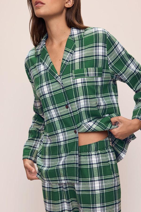 eberjey Flannel Long PJ Set