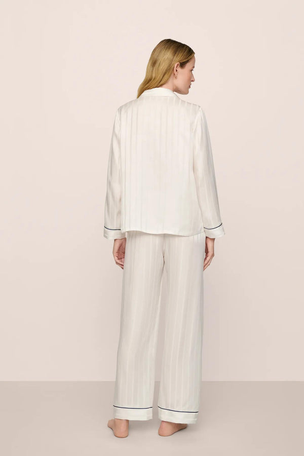 Eberjey Inez Washable Silk Jacquard Long PJ Set