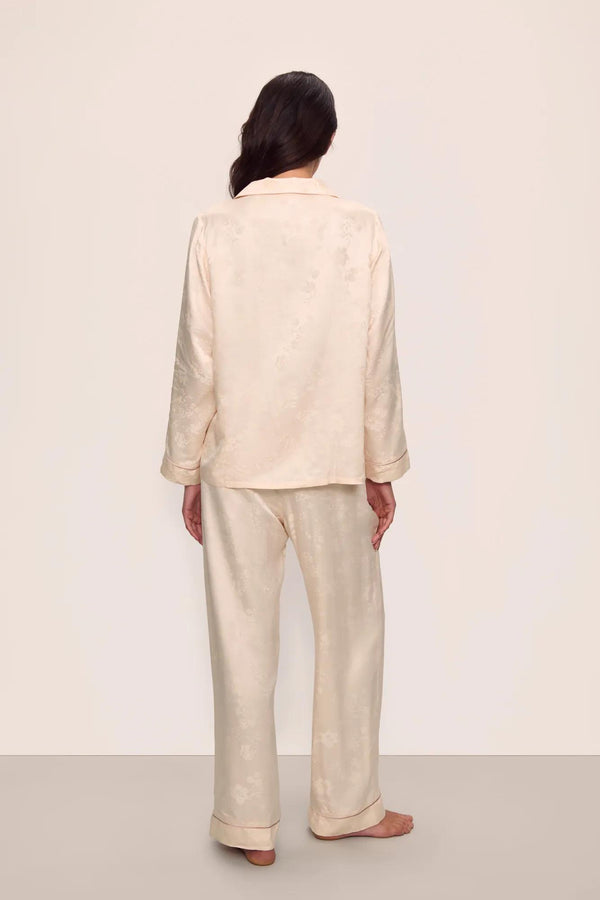Eberjey Inez Washable Silk Jacquard Long PJ Set