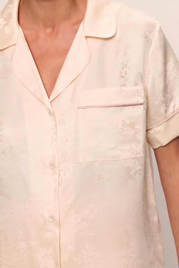 Eberjey Inez Washable Silk Jacquard Short PJ Set