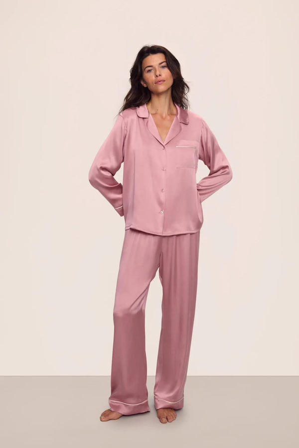eberjey Inez Washable Silk Long PJ Set