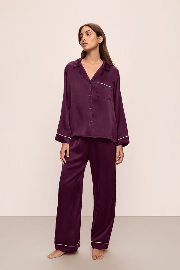 eberjey Inez Washable Silk Long PJ Set