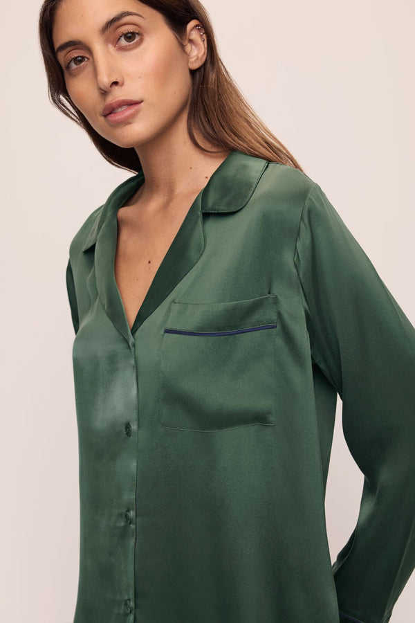 eberjey Inez Washable Silk Long PJ Set