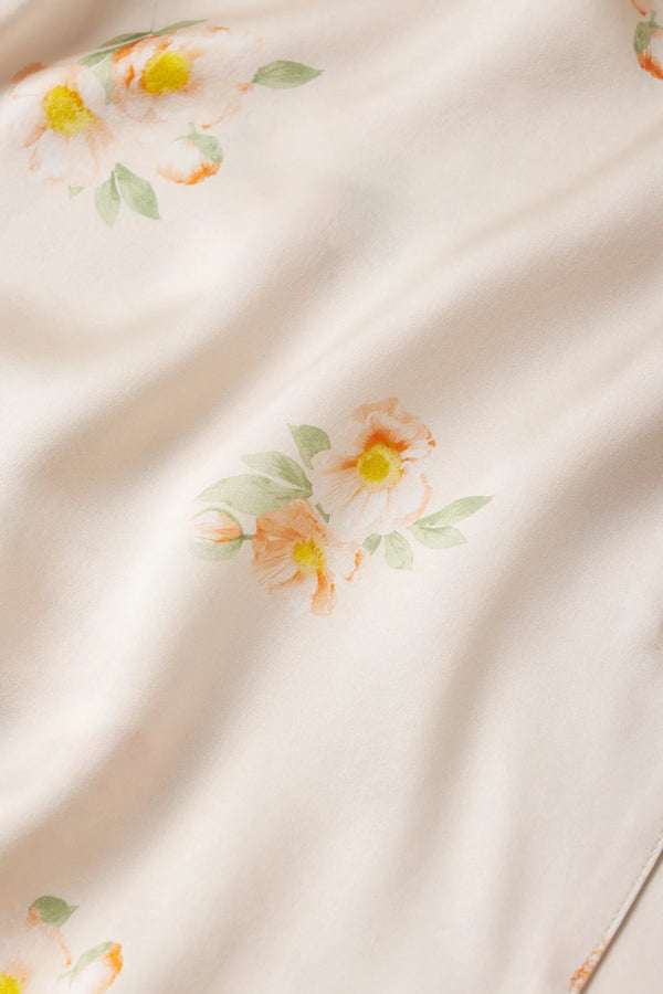 Eberjey Inez Washable Silk Printed Long PJ Set