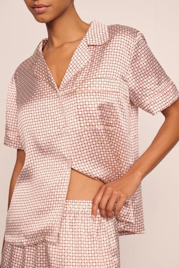Eberjey Inez Washable Silk Printed Short PJ Set