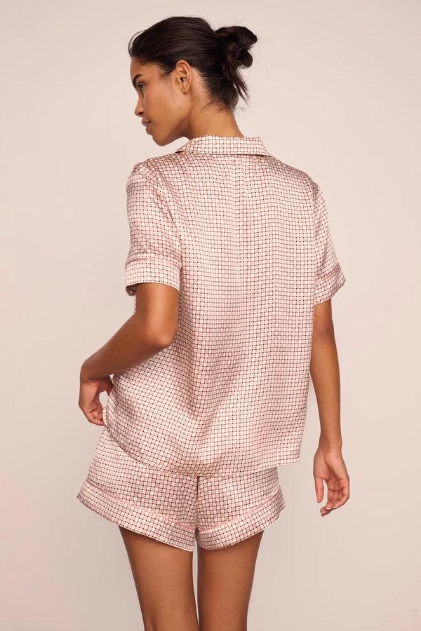 Eberjey Inez Washable Silk Printed Short PJ Set