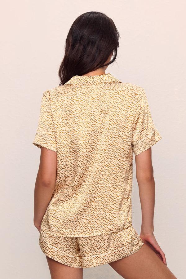Eberjey Inez Washable Silk Printed Short PJ Set