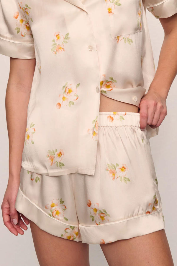 Eberjey Inez Washable Silk Printed Short PJ Set