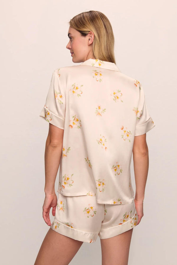 Eberjey Inez Washable Silk Printed Short PJ Set