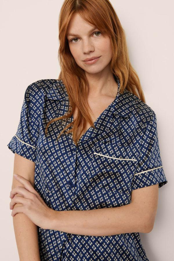 Eberjey Inez Washable Silk Printed Short PJ Set