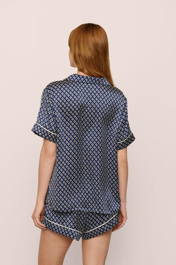 Eberjey Inez Washable Silk Printed Short PJ Set