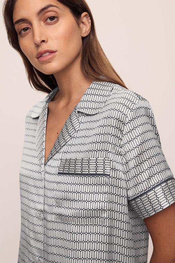 Eberjey Inez Washable Silk Printed Short PJ Set