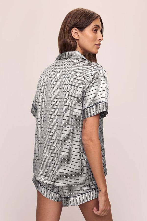 Eberjey Inez Washable Silk Printed Short PJ Set