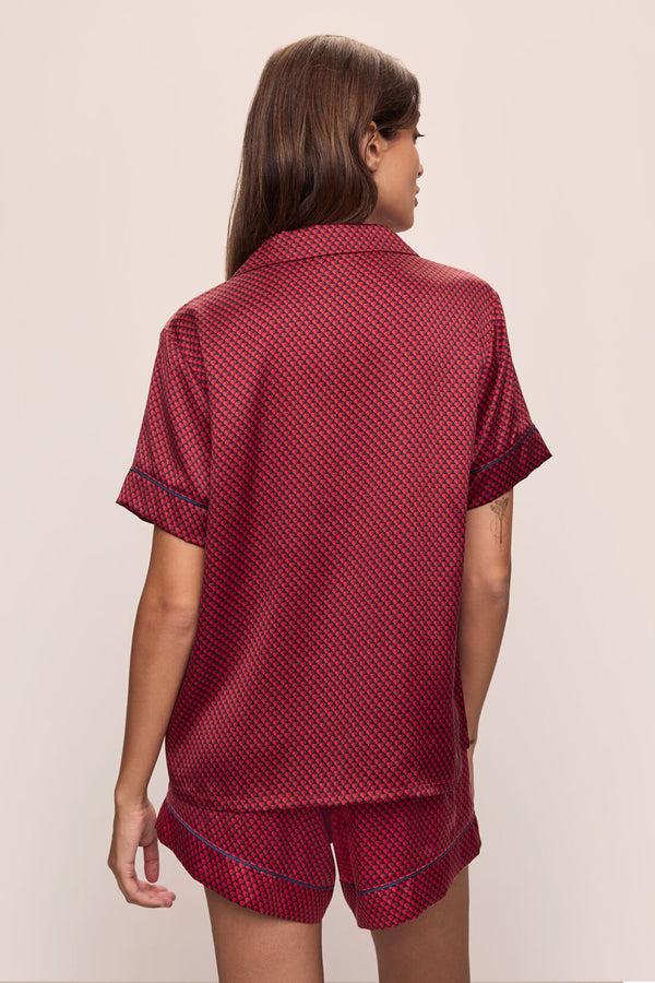 Eberjey Inez Washable Silk Printed Short PJ Set