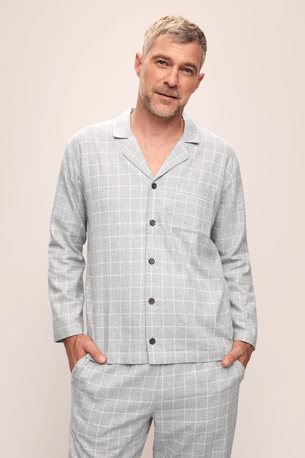 Eberjey Men's Flannel Long PJ Set