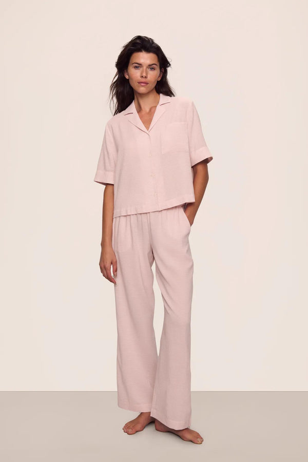 eberjey Nautico Relaxed Short Sleeve & Pant PJ Set