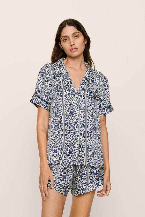 eberjey Eberjey x Casa Del Sol - Inez Washable Silk Printed Short PJ Set