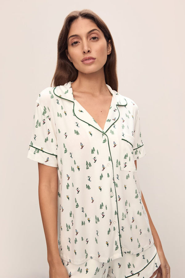 Eberjey Gisele Printed TENCEL™ Modal Relaxed Short PJ Set