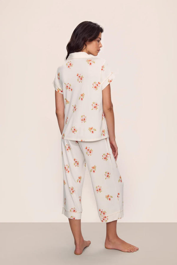 Eberjey Gisele Printed TENCEL™ Modal Short Sleeve Cropped PJ Set
