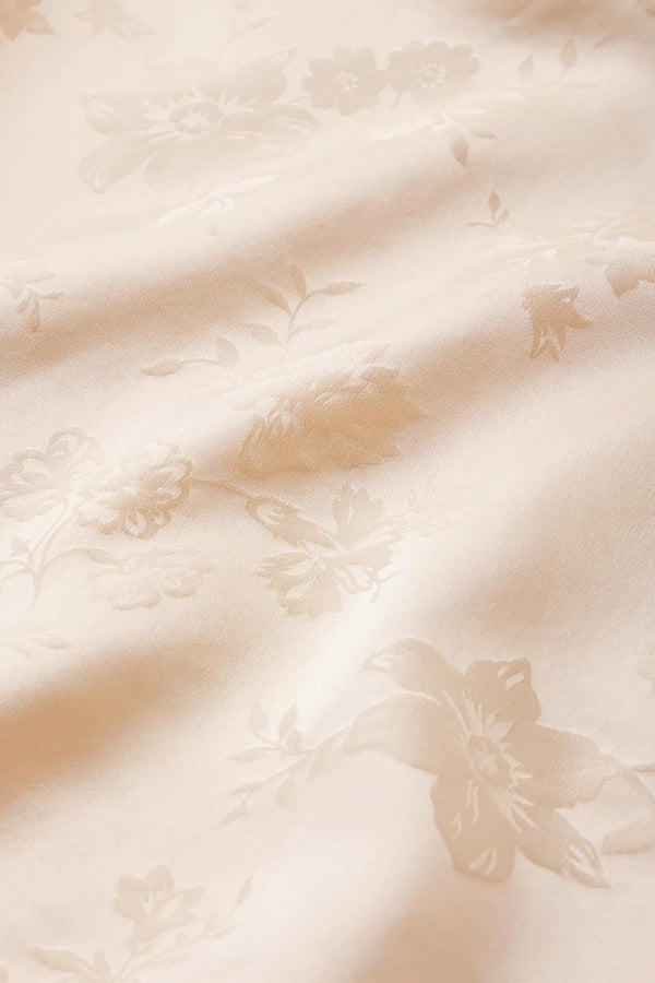 Eberjey Inez Washable Silk Jacquard Relaxed Wide Leg Pant PJ Set