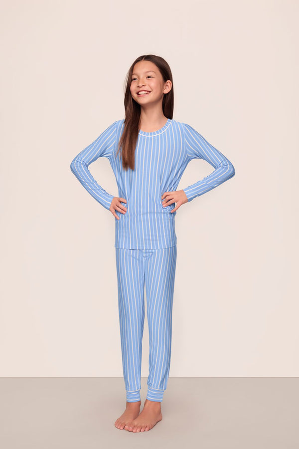 Eberjey Kids Printed TENCEL™ Modal Unisex Long PJ Set