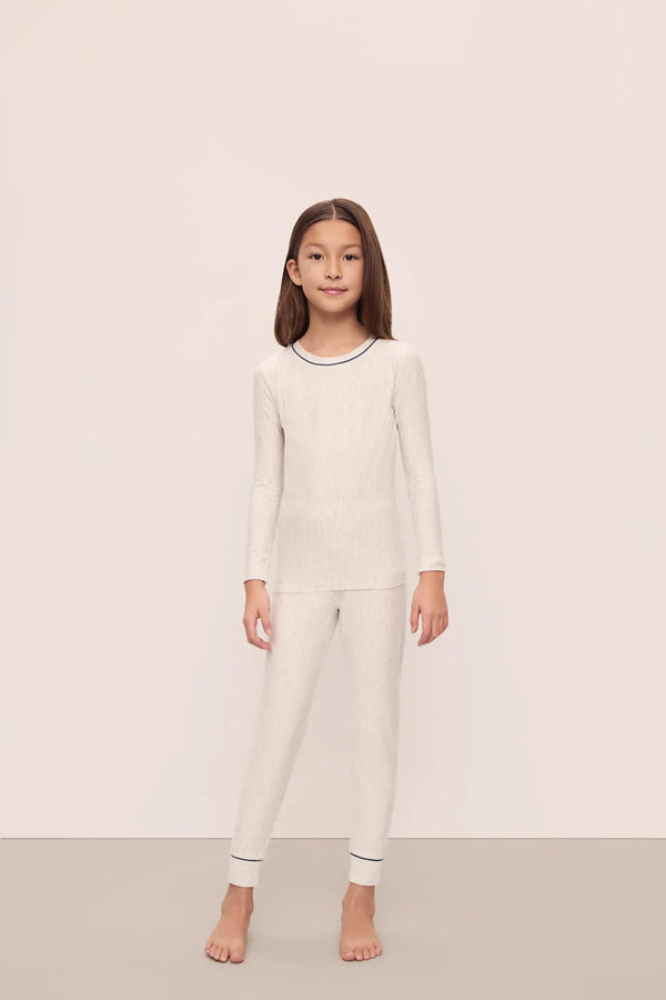 eberjey Kids Printed TENCEL™ Modal Unisex Long PJ Set