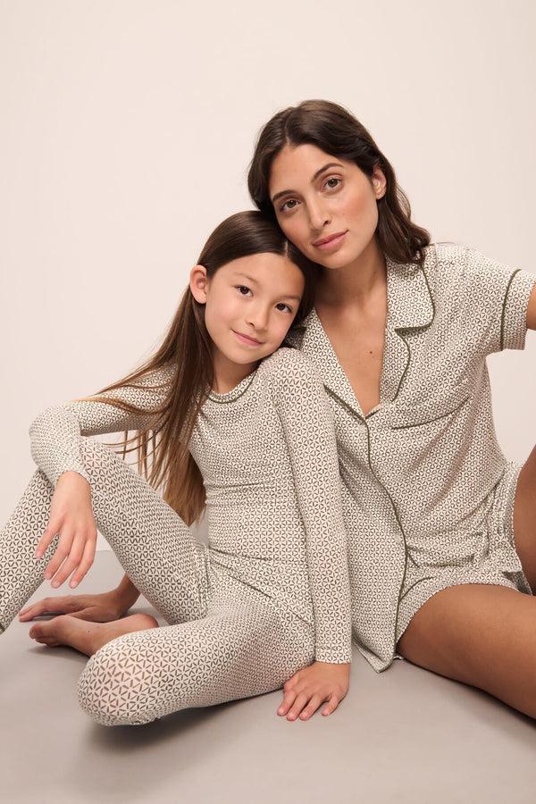 Eberjey Kids Printed TENCEL™ Modal Unisex Long PJ Set