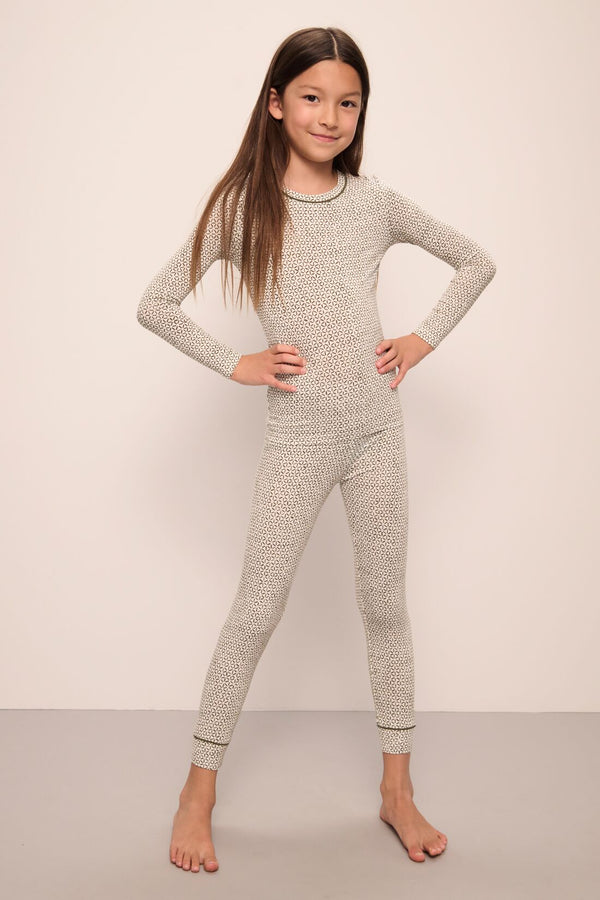 eberjey Kids Printed TENCEL™ Modal Unisex Long PJ Set