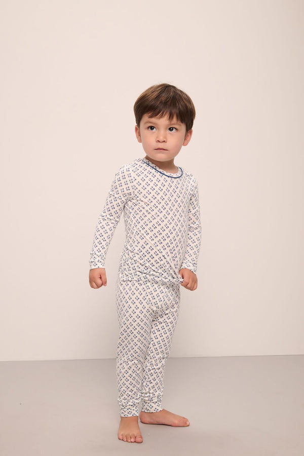 Eberjey Kids Printed TENCEL™ Modal Unisex Long PJ Set