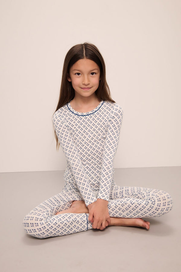 Eberjey Kids Printed TENCEL™ Modal Unisex Long PJ Set