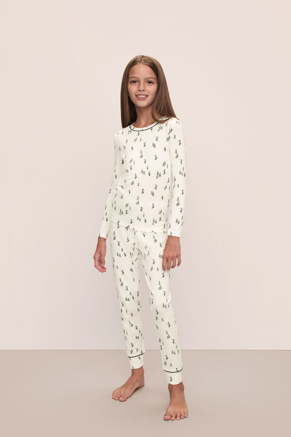 Eberjey Kids Printed TENCEL™ Modal Unisex Long PJ Set