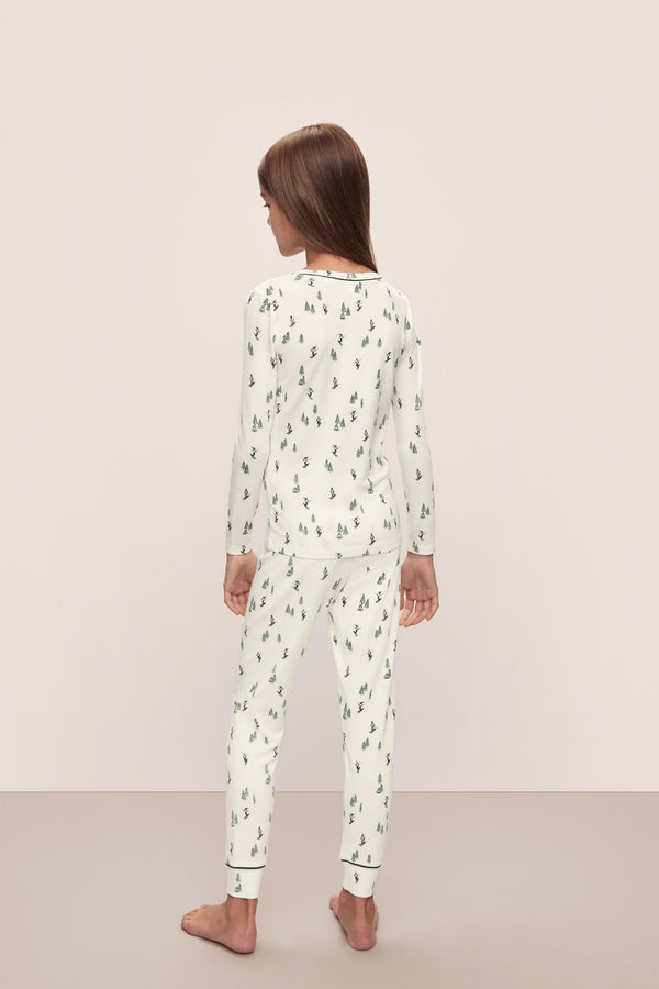 Eberjey Kids Printed TENCEL™ Modal Unisex Long PJ Set