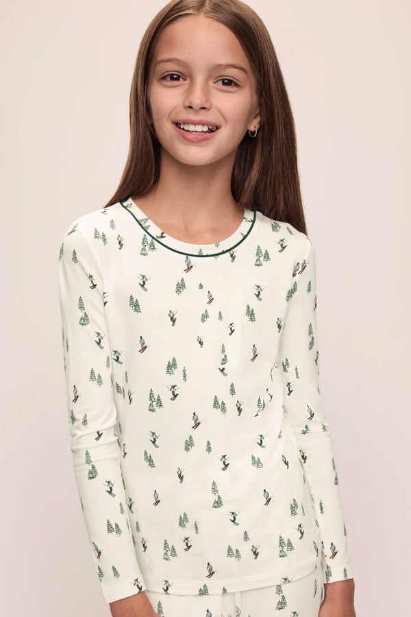 eberjey Kids Printed TENCEL™ Modal Unisex Long PJ Set