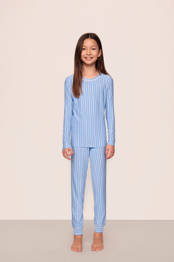 eberjey Kids Printed TENCEL™ Modal Unisex Long PJ Set