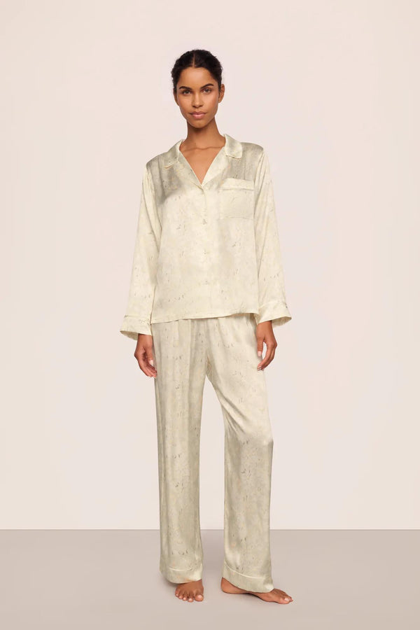 eberjey Preorder | Inez Washable Silk Printed Long PJ Set