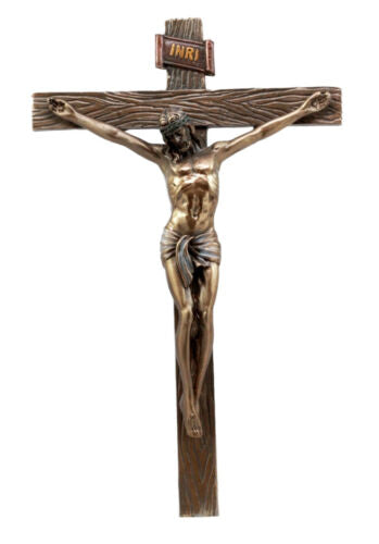 Ebros Gift 10"H INRI Jesus Christ Crucified On The Cross Wall Hanging Catholic Crucifix