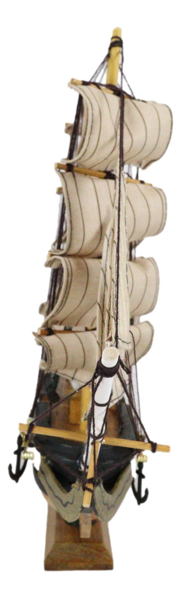 Ebros Gift 12"H Handicraft Wood Old Ironsides USS Constitution Frigate Ship Model Display