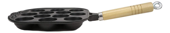 Ebros Gift 12 Holes Enamel Cast Iron Japanese Takoyaki Octopus Balls Food Baking Grill Pan
