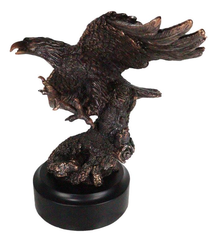 Ebros Gift 13" H King Of The Skies Patriotic Bald Eagle Swooping On Prey Figurine With Base