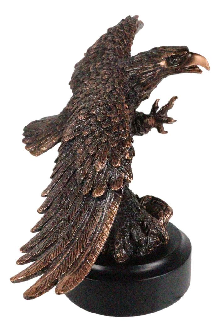 Ebros Gift 13" H King Of The Skies Patriotic Bald Eagle Swooping On Prey Figurine With Base