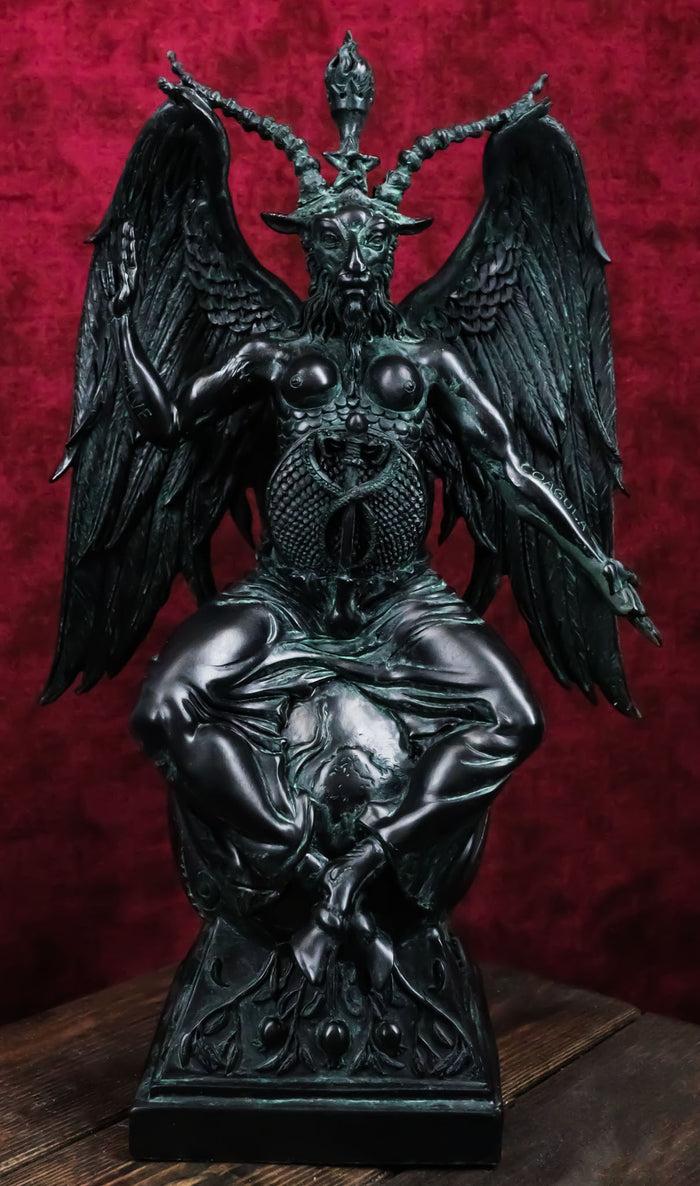 ebros gift 15"H Baphomet Sabbatic Goat Idol Occultic Statue Figurine Maxine Miller