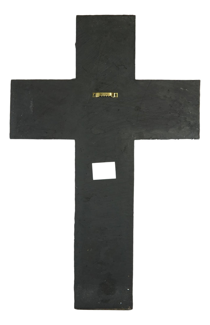 Ebros Gift 20"H Vintage Rustic Layered Crucifix Roman Driven Spike Nails With Wall Cross