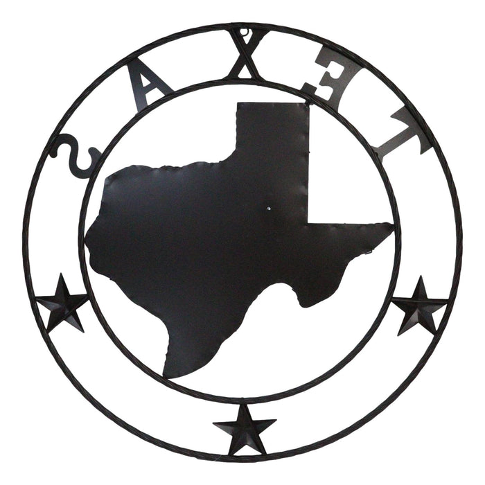 Ebros Gift 24"D Western Large Texas Lone Star State Map Patriotic Flag Wall Circle Sign