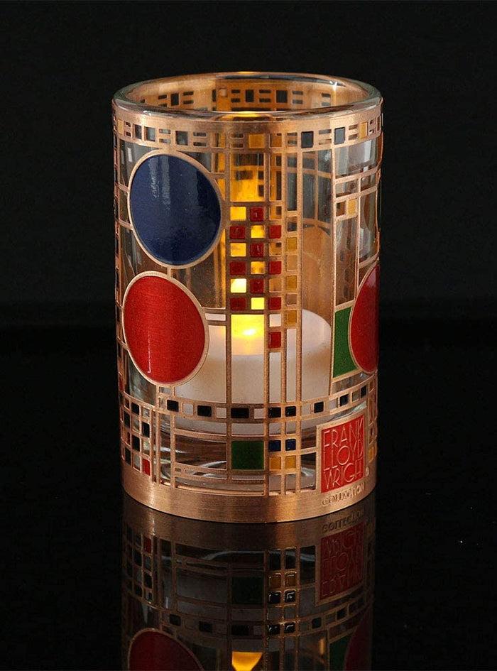 Ebros Gift 3.5 Inch Frank Lloyd Wright Collection Coonley Playhouse Votive Holder