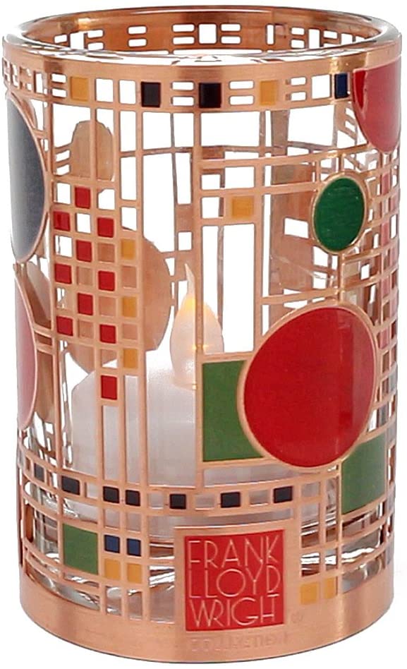Ebros Gift 3.5 Inch Frank Lloyd Wright Collection Coonley Playhouse Votive Holder