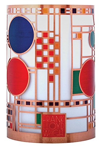 ebros gift 3.5 Inch Frank Lloyd Wright Collection Coonley Playhouse Votive Holder