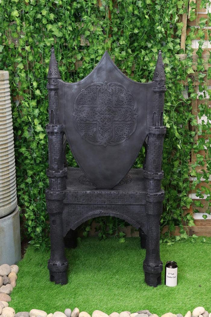 Ebros Gift 48" Tall Life Sized Fantasy Dragon Coat Of Arms Heraldry Crest Throne Chair