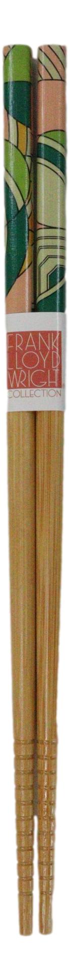 Ebros Gift 5 Pairs Of Max Hoffman Circles Art Rug Frank Wright Ridged Wooden Chopsticks Set