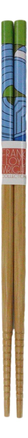Ebros Gift 5 Pairs Of Max Hoffman Circles Art Rug Frank Wright Ridged Wooden Chopsticks Set